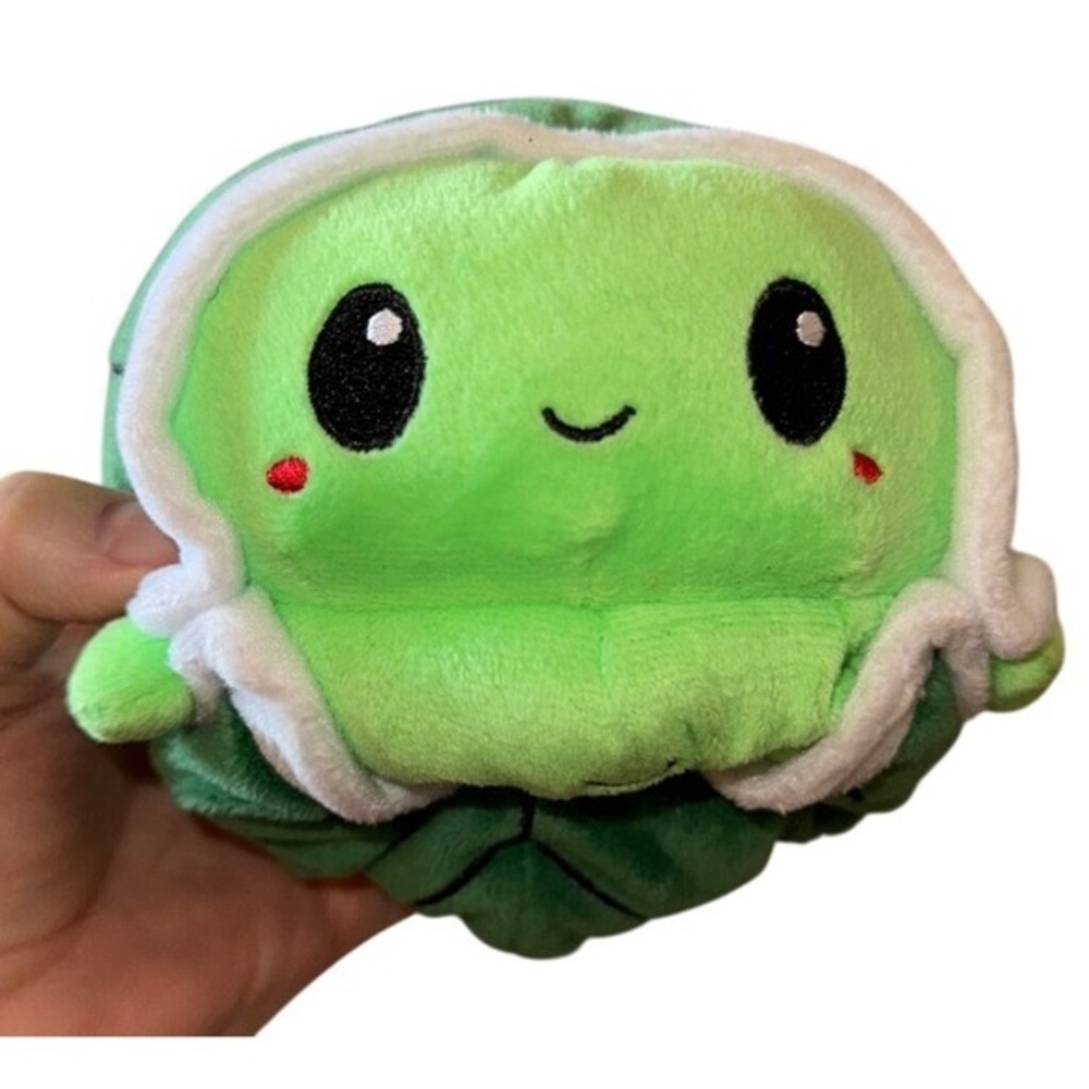 Reversible Turtle Plushie Double Sided Flip Plush Toy Happy‎ to Angry Tee Turtle